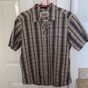 Fox Riders Co. Plaid Short Sleeve Button Down